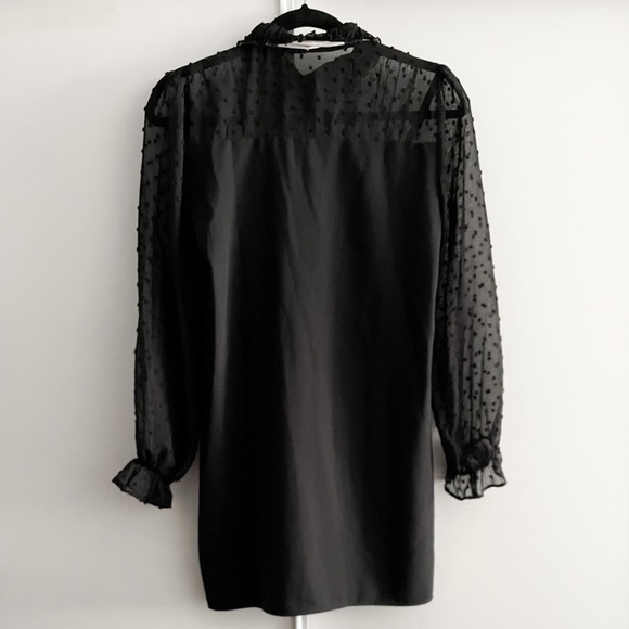 ZARA Swiss Dot Contrast Dress - Picture 8 of 11